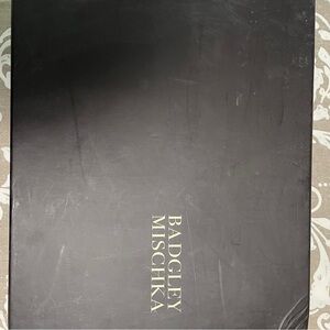 Badgley Mischka silver wedges, size 38